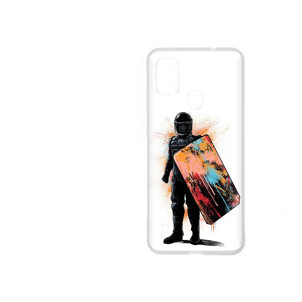 Чехол MyPads Tocco для ZTE Blade A51 солдат с красочным щитом (PT160198.458.614)