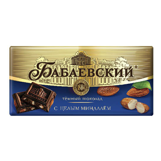 

Шоколад Бабаевский темный с миндалем 100 г