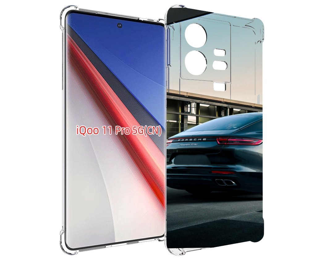 

Чехол бампер MyPads porsche порш 4 для Vivo iQOO 11 Pro противоу..., Прозрачный, Tocco
