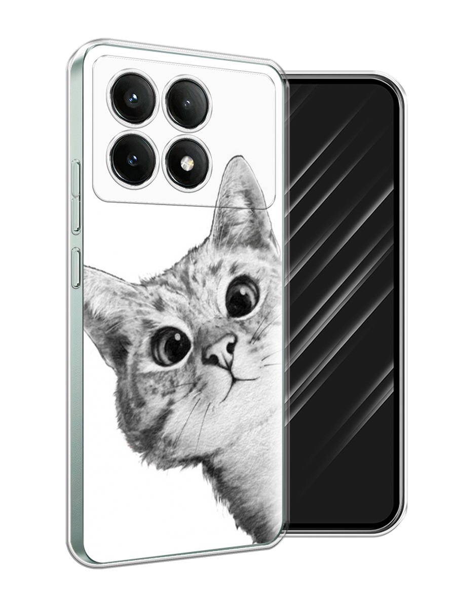 

Чехол Awog на Poco X6 PRO 5G "Кот рисунок черно-белый", Черный, 320950-1