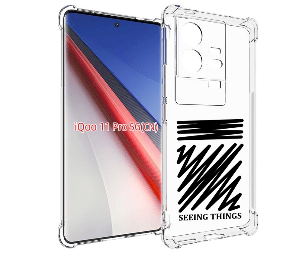 

Чехол бампер MyPads seeing-things для Vivo iQOO 11 Pro противоуд..., Прозрачный, Tocco