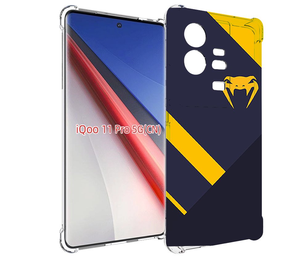 

Чехол бампер MyPads venum мужской для Vivo iQOO 11 Pro противоуд..., Прозрачный, Tocco