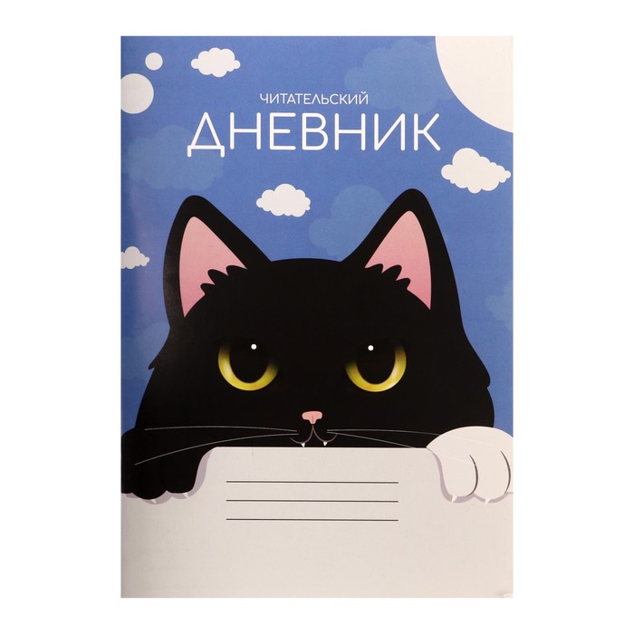 

Читательский дневник 48 листов Черный кот, обложка мелованный картон, Синий