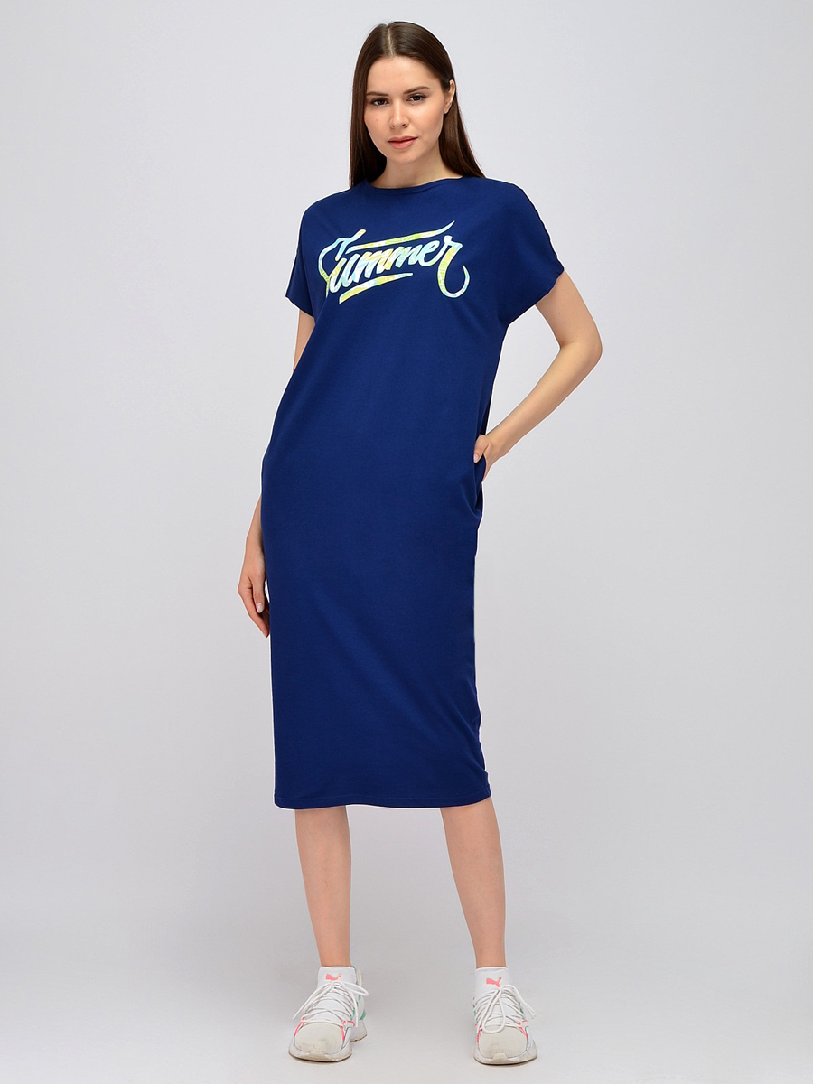 

Платье женское 1001dress VI00278BL синее 46 RU, VI00278BL