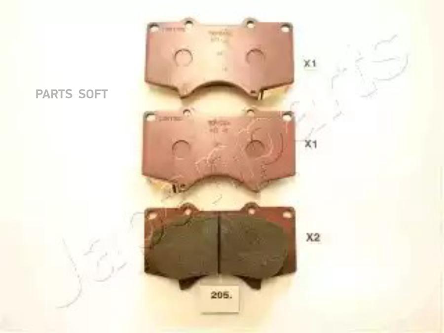 

Тормозные колодки Japanparts PA205AF