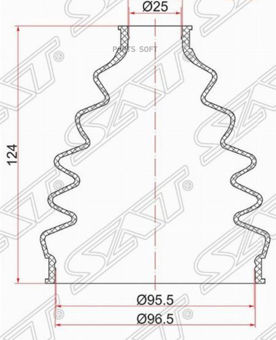 

SAT C1736 Пыльник шрус наружный FR BMW X5 E53 99-06/VAG PASSAT B8 15-/OCTAVIA III 13- (2 х