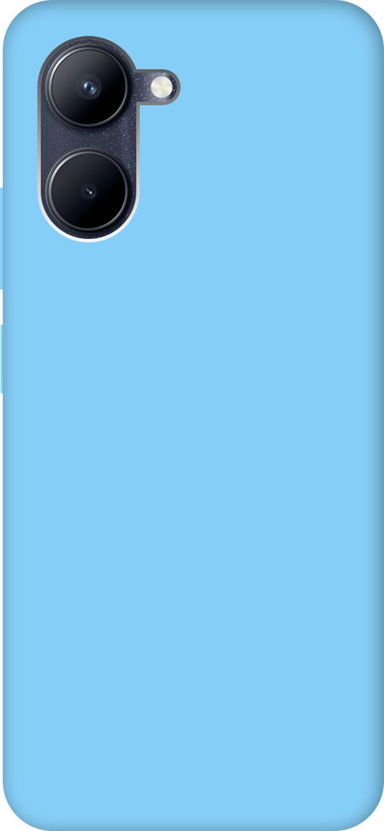 Силиконовый чехол на realme C33 Silky Touch Premium голубой