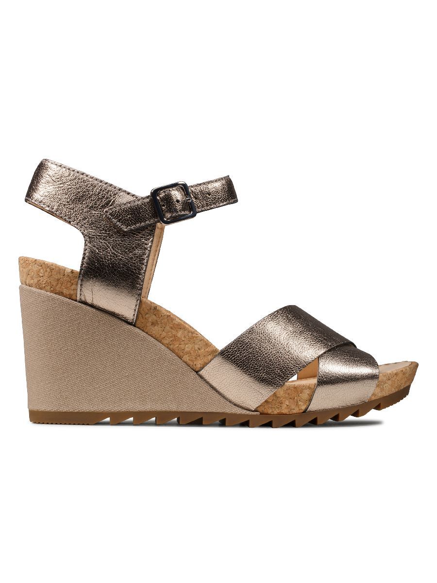 

Босоножки женские Clarks 26150432 золотистые 41 EU, Золотистый, 26150432