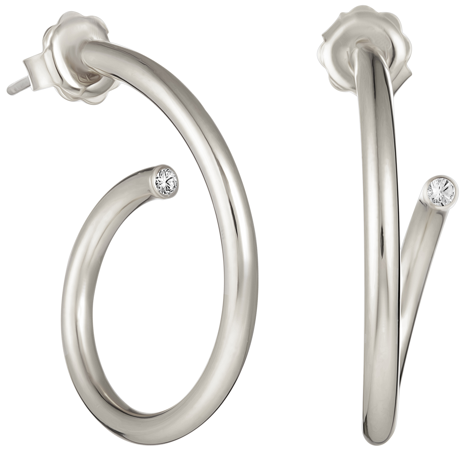 

Серьги из серебра с фианитом Madde ISt007Ew-2111, ISt007Ew-2111