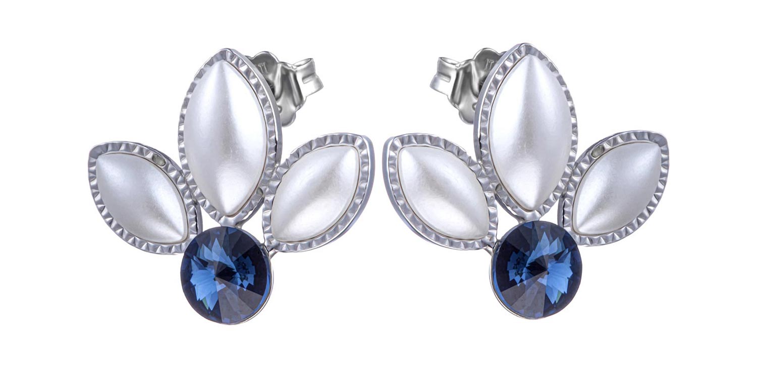 

Серьги-пусеты из серебра со swarovski/жемчугом Madde ITu001Ew-7602mt, ITu001Ew-7602mt