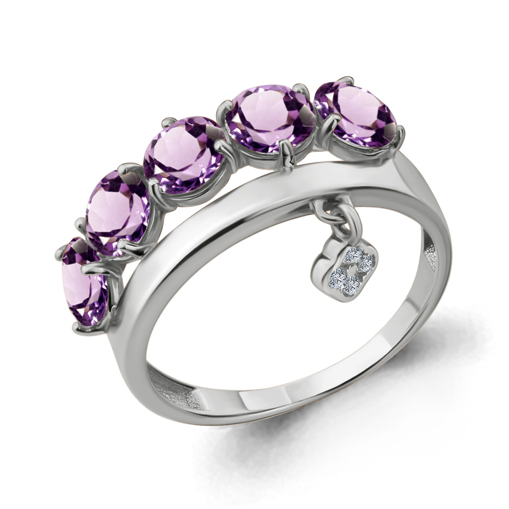 

Кольцо из серебра с аметистом р. , Aquamarine 6904704А_925_р, 6904704А_925_р