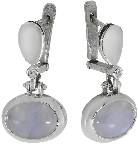 

Серьги из серебра с лунным камнем/цирконом DEN’O MVE1200MS, MVE1200MS