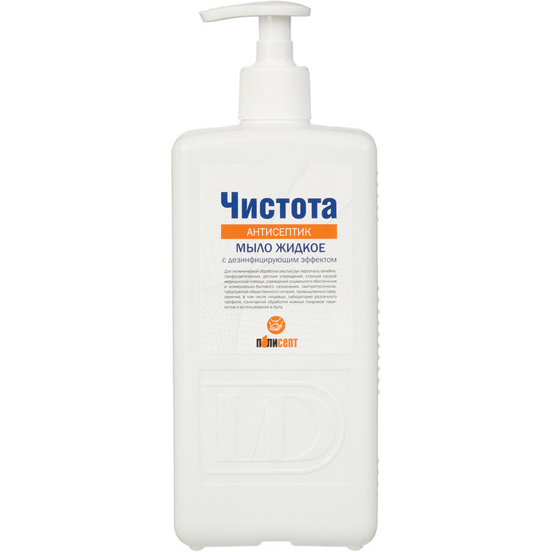 Жидкое мыло Чистота Антисептик 1,0 л с дозатором