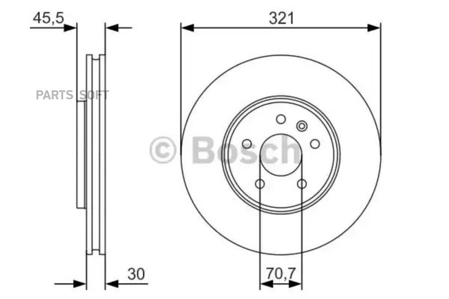 

Тормозной диск BOSCH 0986479667