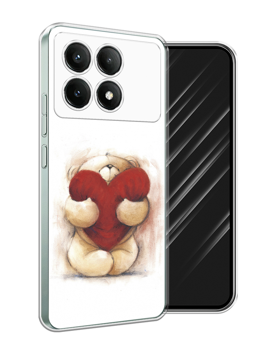 

Чехол Awog на Poco X6 PRO 5G "Мишка с сердцем 1", Белый;бордовый;бежевый, 320950-1