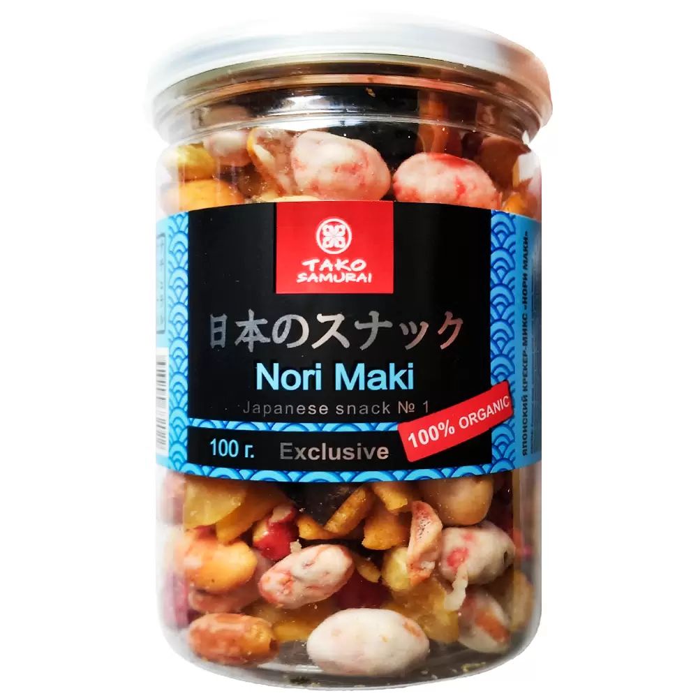 Снеки Tako Samurai Snack Нори Тогараси 100 г