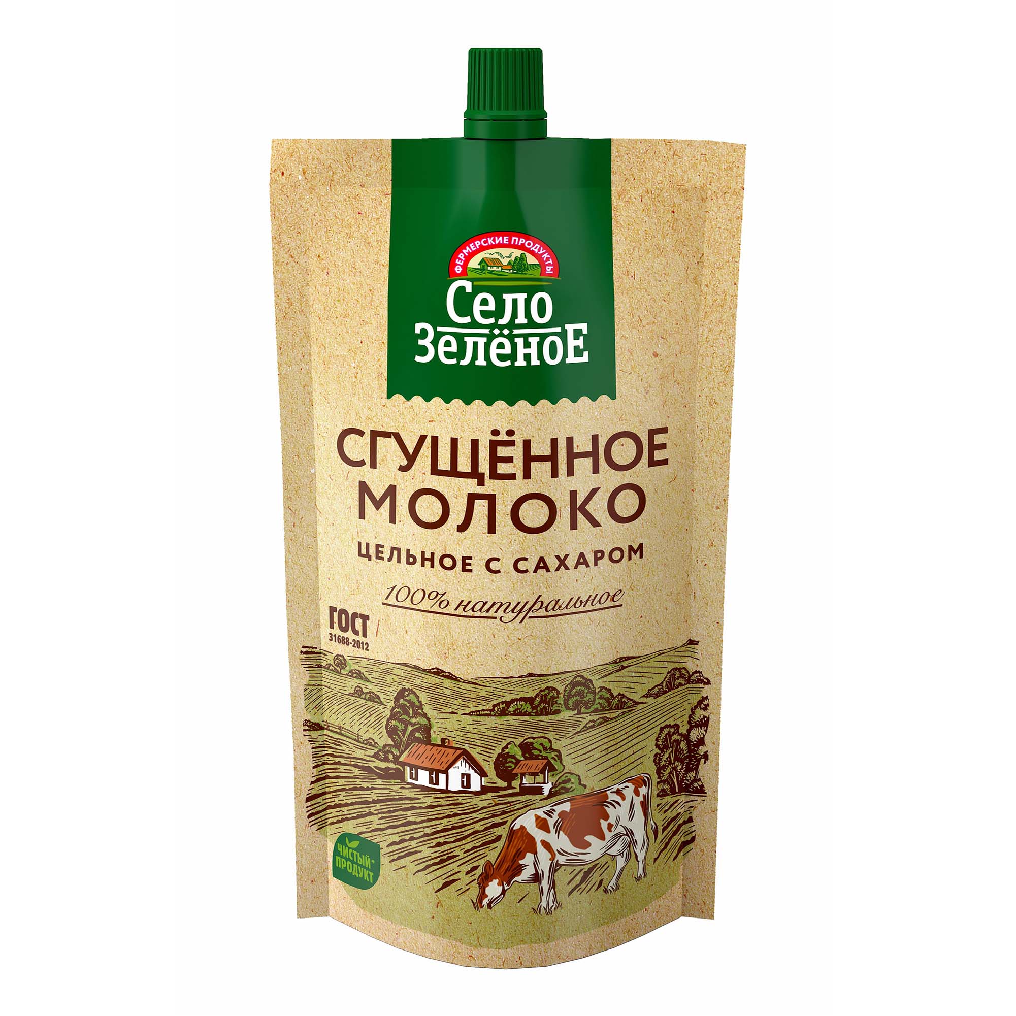 

Сгущенное молоко Село Зеленое цельное с сахаром ГОСТ 8,5% 270 г