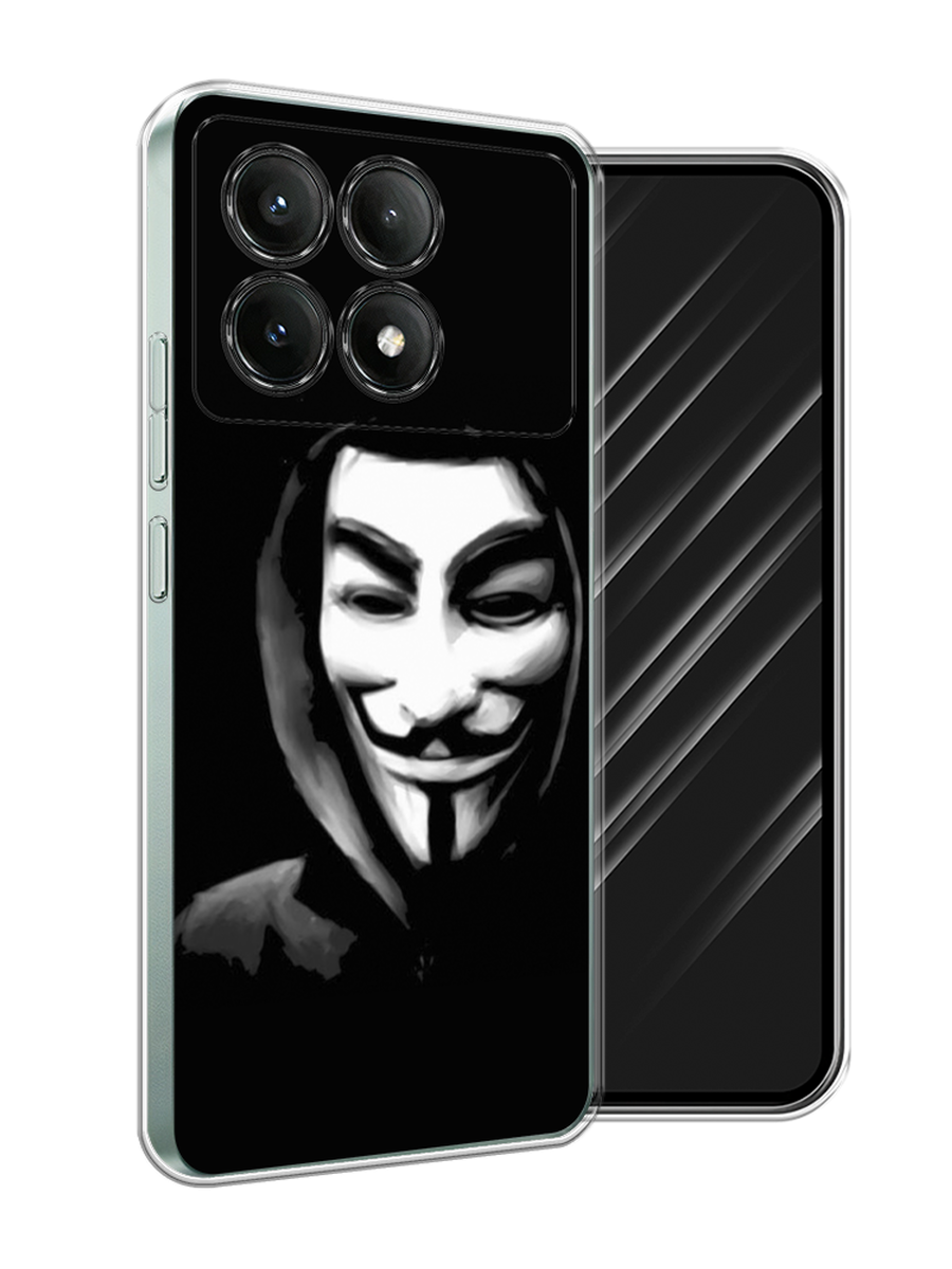 

Чехол Awog на Poco X6 PRO 5G "Анонимус", Черный;серый;белый, 320950-1