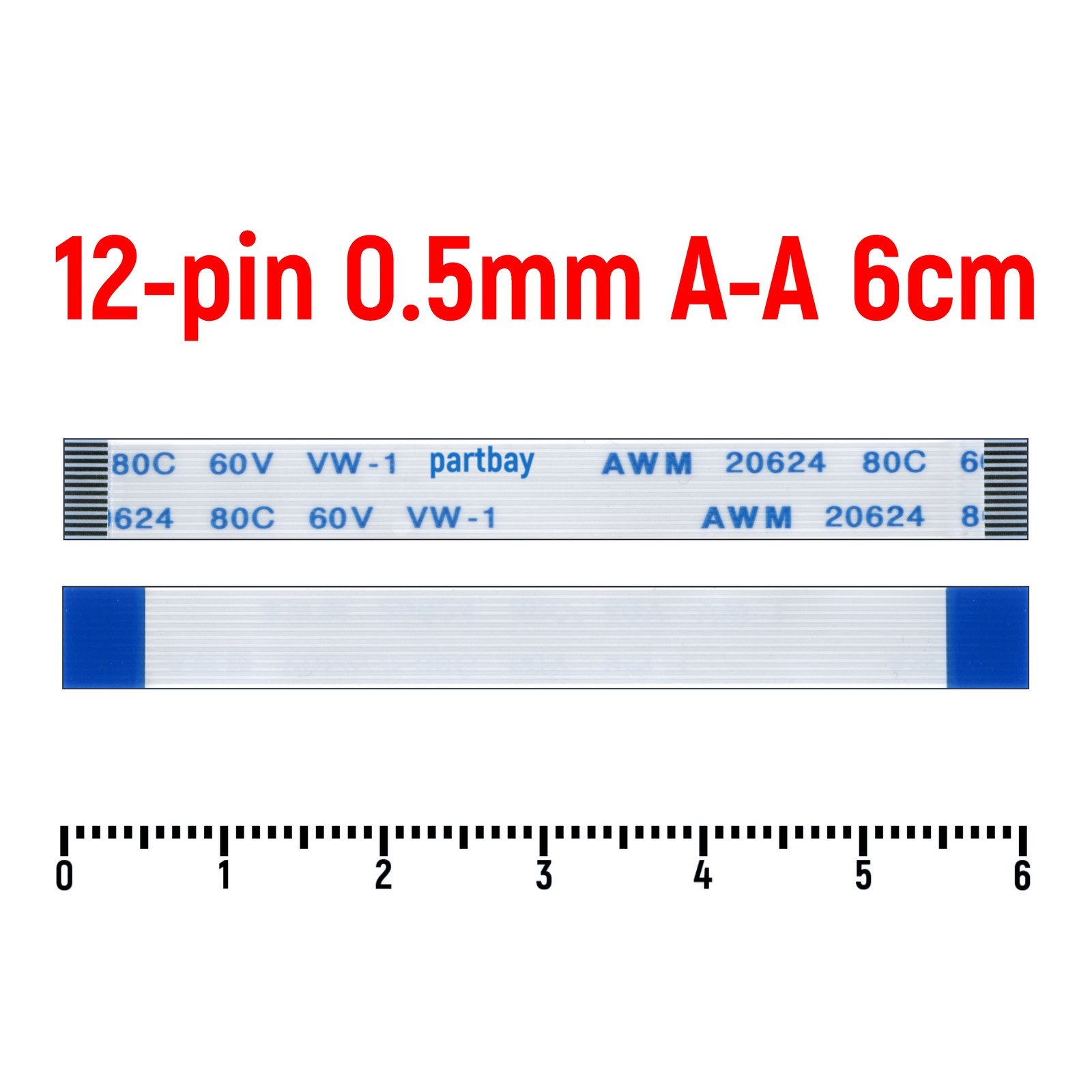 

Шлейф OEM 12-pin Шаг 0.5mm Длина 6cm