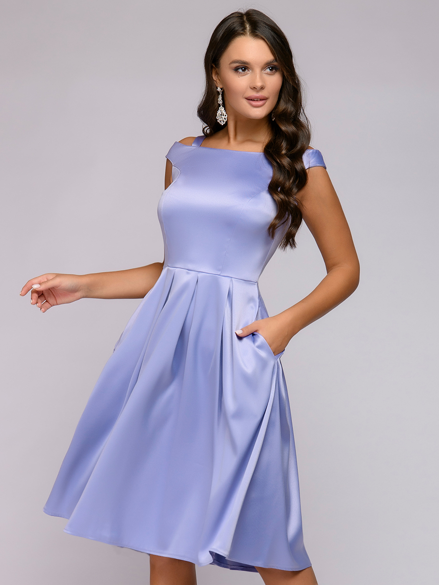 фото Платье женское 1001dress 0122001-02235vl голубое 40 ru