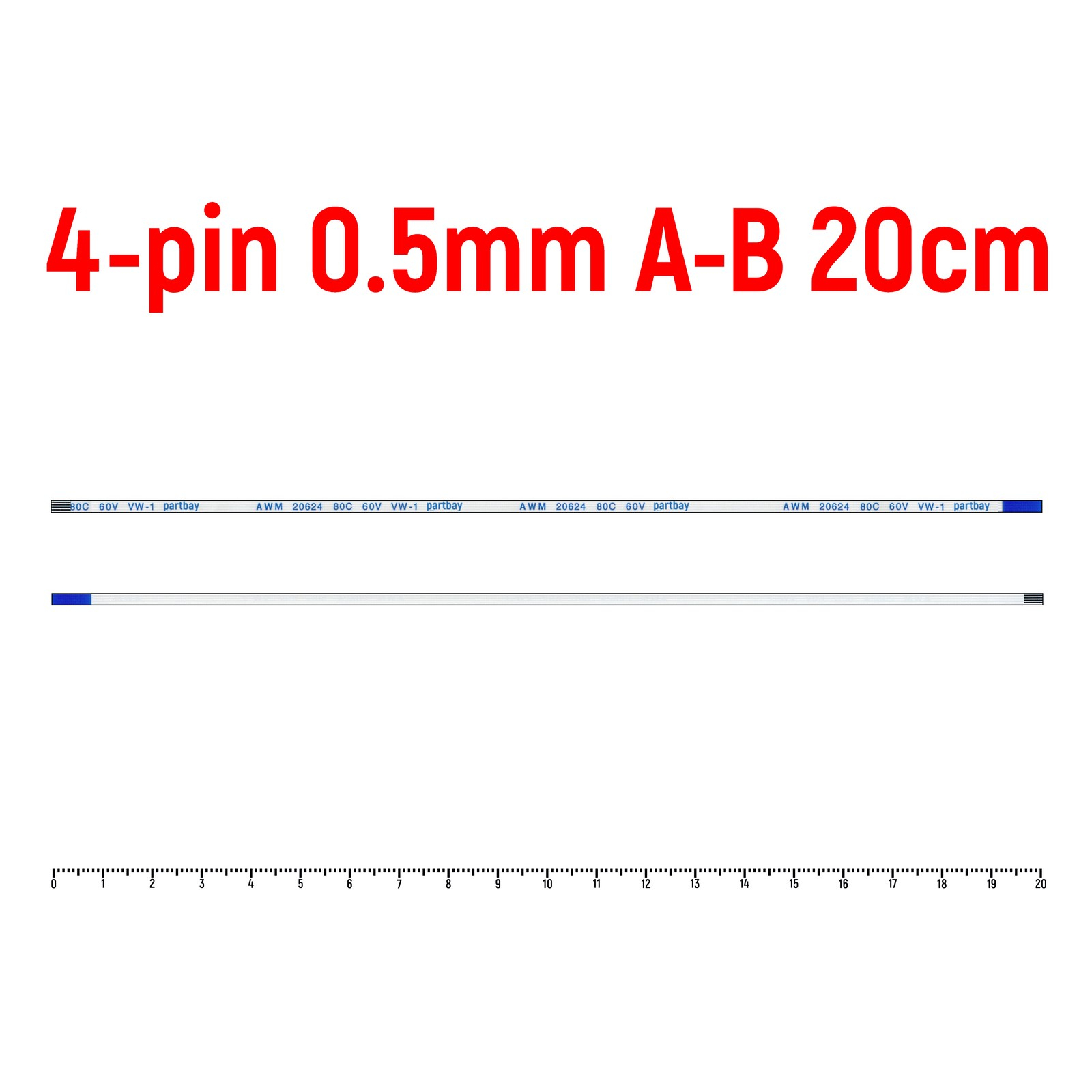 

Шлейф OEM 4-pin Шаг 0.5mm Длина 20cm