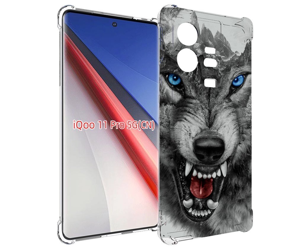 

Чехол бампер MyPads Волк-частица мужской для Vivo iQOO 11 Pro пр..., Прозрачный, Tocco
