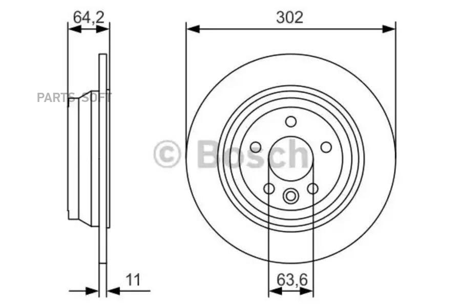 Тормозной диск Bosch комплект 2 шт. 0986479B19