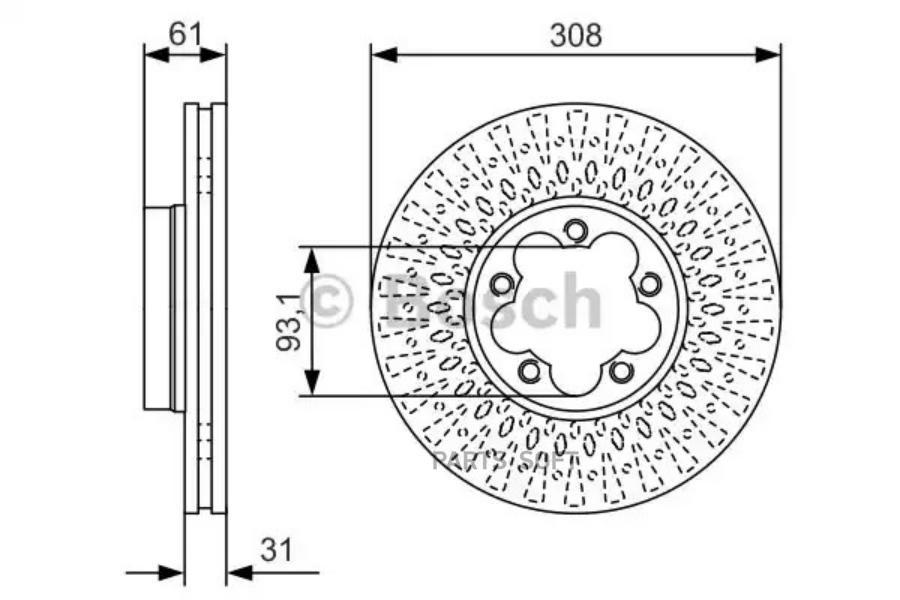 

Тормозной диск Bosch комплект 1 шт. 0986479C99