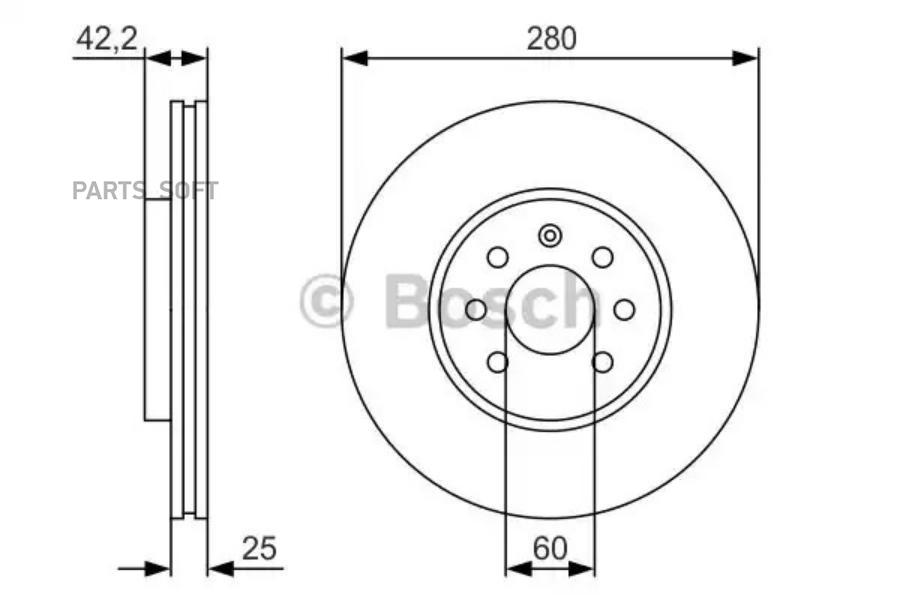 Тормозной диск Bosch комплект 1 шт. 0986479S55 100046519849