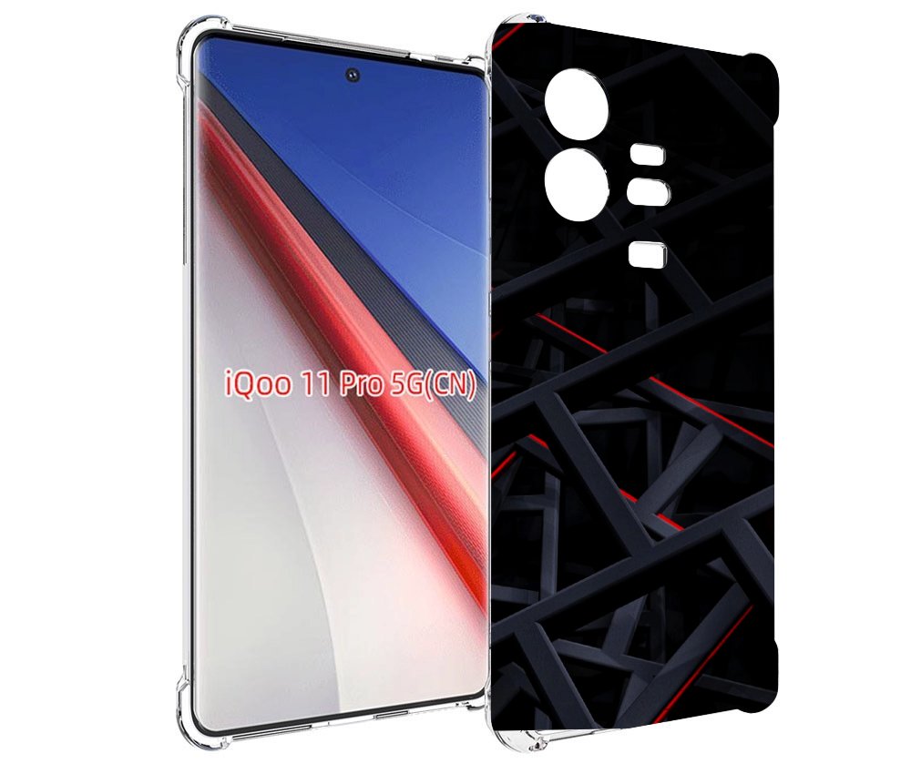 

Чехол бампер MyPads Геометрия для Vivo iQOO 11 Pro противоударный, Прозрачный, Tocco