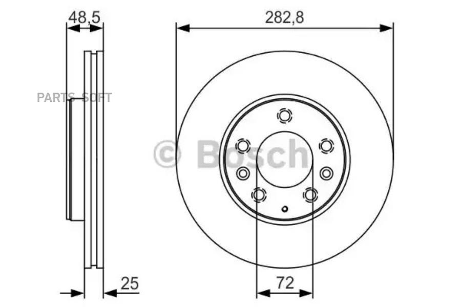 

Тормозной диск Bosch комплект 1 шт. 0986479S60