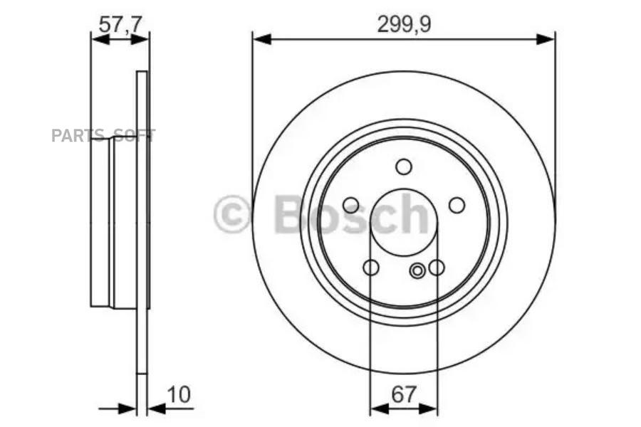 

Тормозной диск Bosch комплект 1 шт. 0986479S92