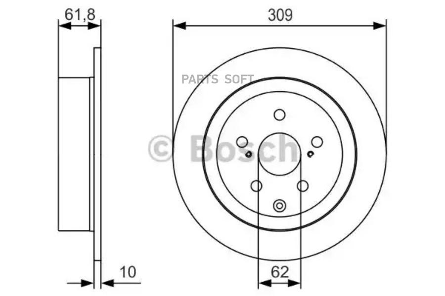 Тормозной диск Bosch комплект 2 шт. 0986479T04