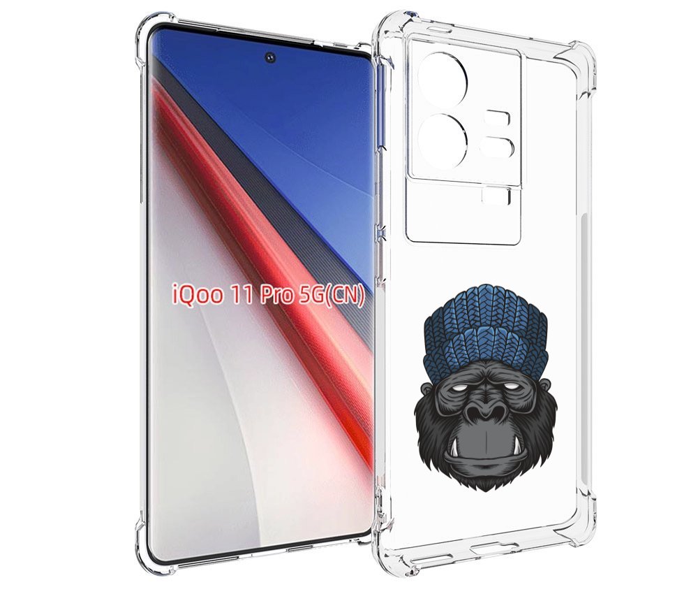 

Чехол бампер MyPads Горила для Vivo iQOO 11 Pro противоударный, Прозрачный, Tocco