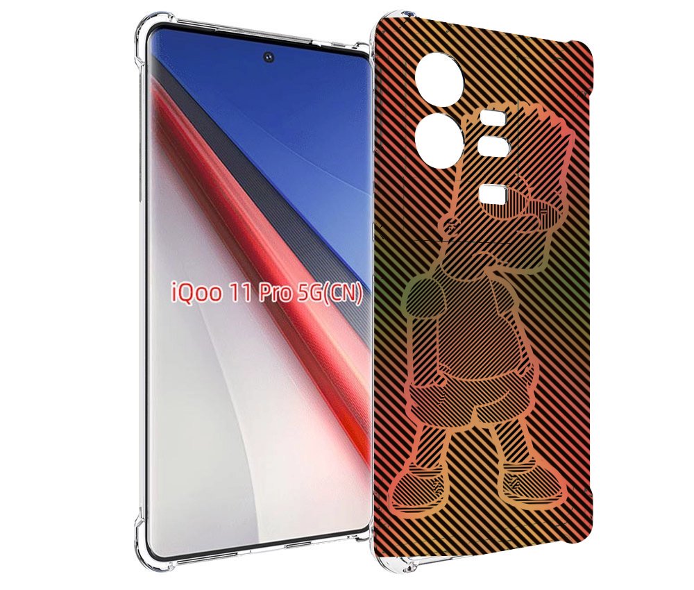 

Чехол бампер MyPads Графический-Барт-Симпсон для Vivo iQOO 11 Pr..., Прозрачный, Tocco