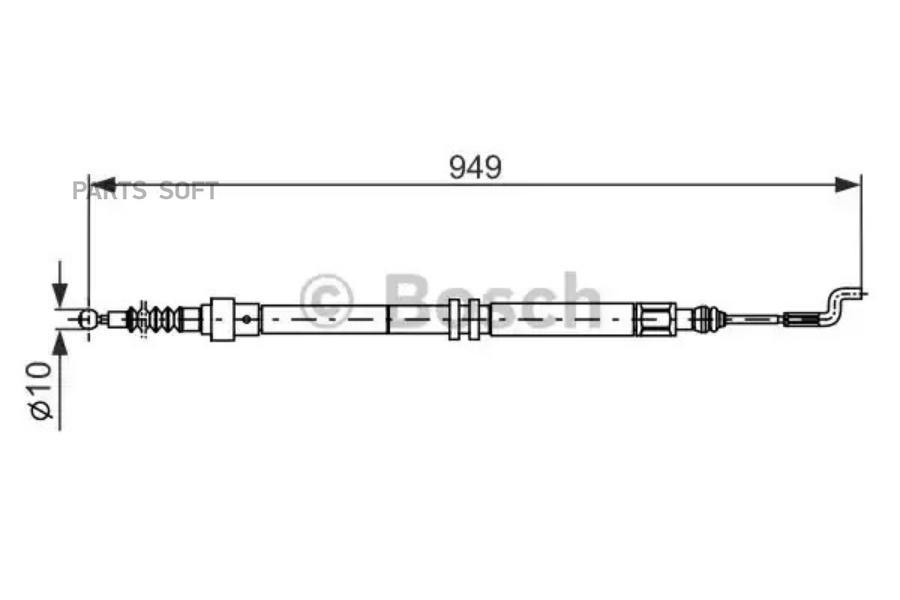 

BOSCH Трос ручника BOSCH 1987477706