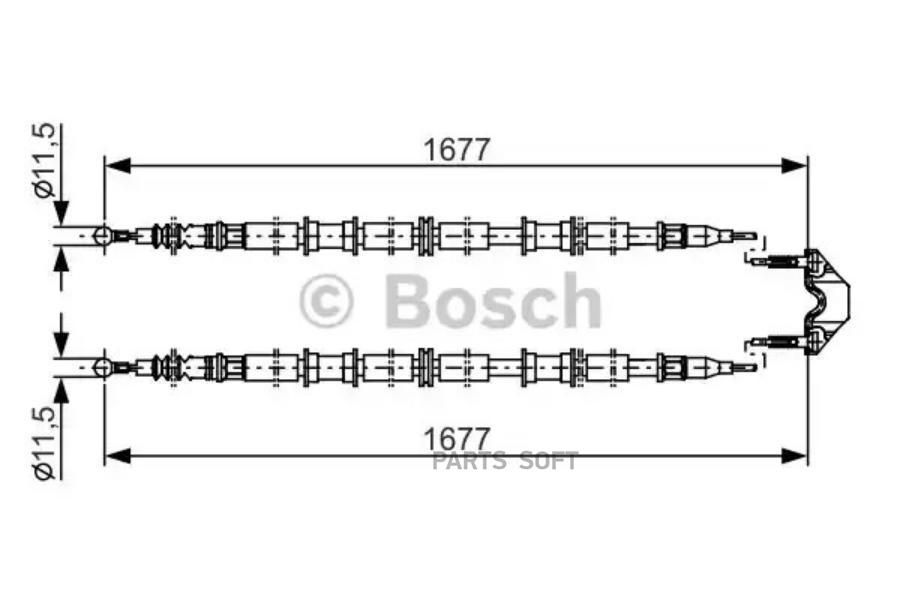 

BOSCH Трос ручника BOSCH 1987482141