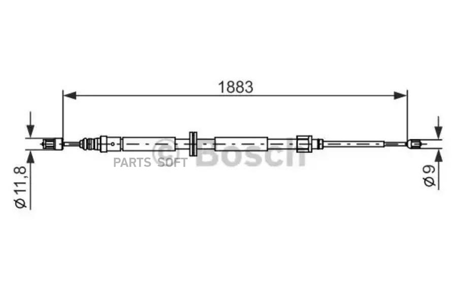 

BOSCH Трос ручника BOSCH 1987482302