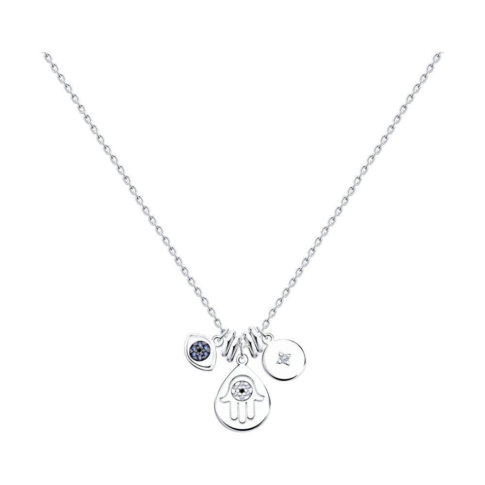 

Колье из серебра с фианитами 40 см SKLV 94070456, 94070456