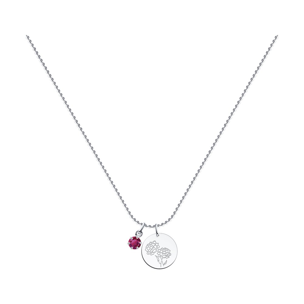 

Колье из серебра с фианитом 40 см SKLV 94070486, 94070486