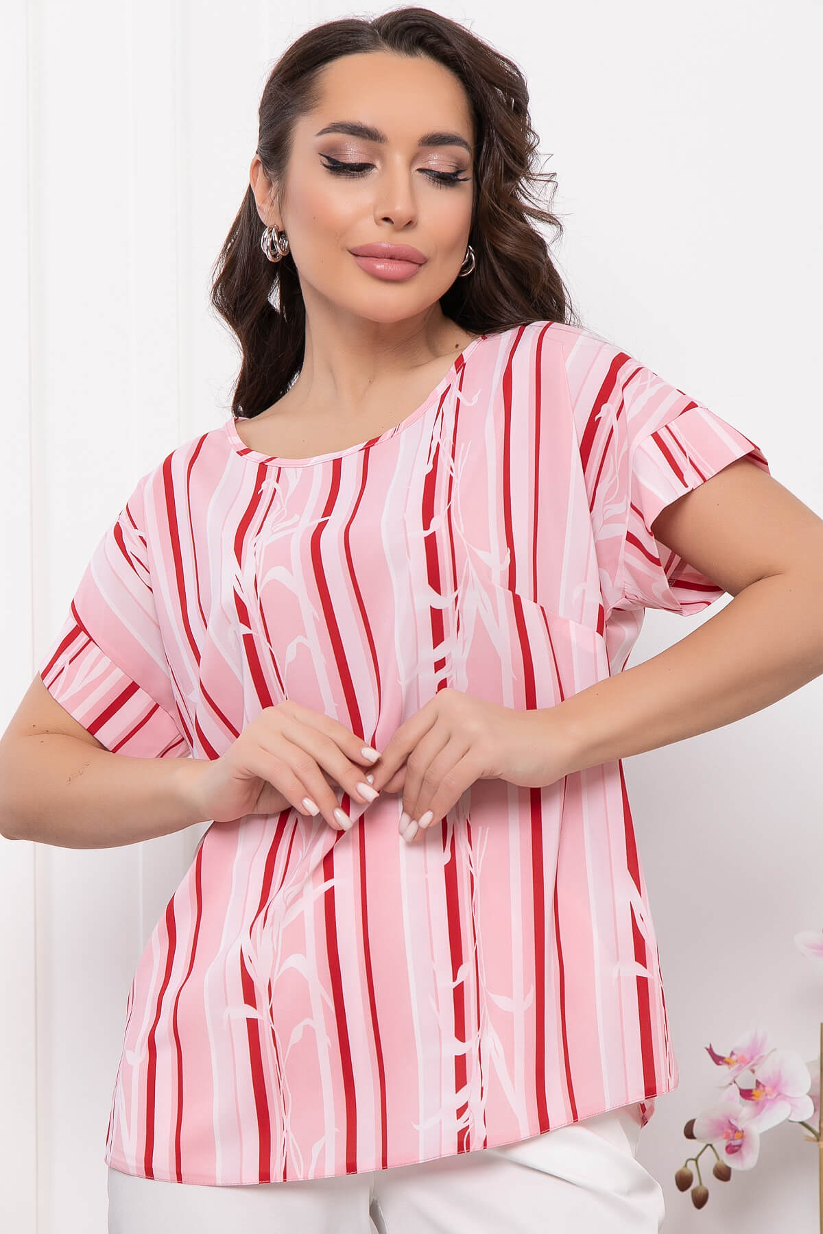

Блуза женская LT Collection Марита Б5818 розовая 46 RU, Розовый, Марита Б5818