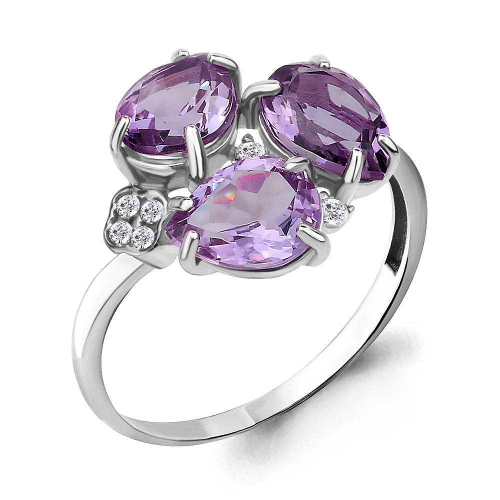 

Кольцо из серебра с аметистом р.  Aquamarine 6905004А_925_р, 6905004А_925_р