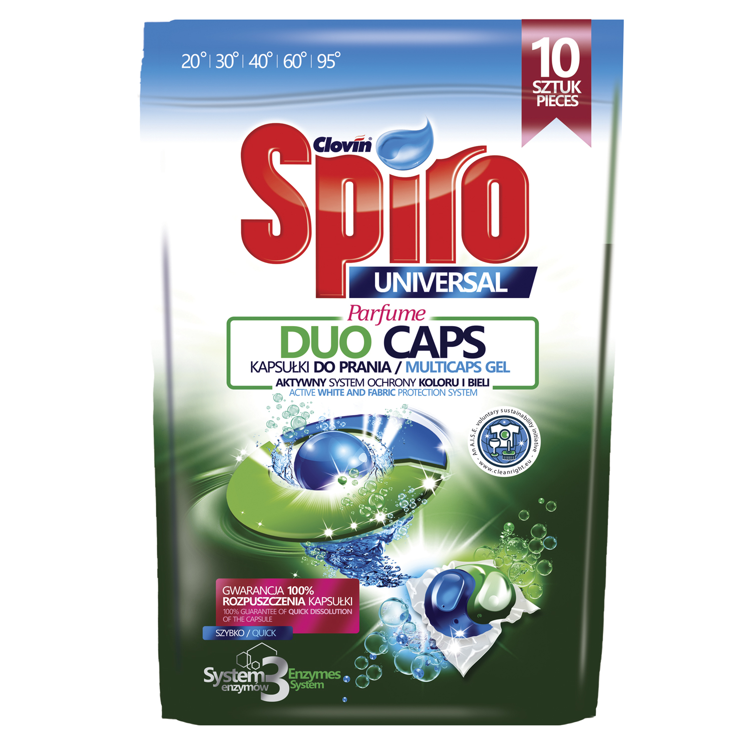 Капсулы для стирки Spiro Clovin Universal Duo Caps 10 шт