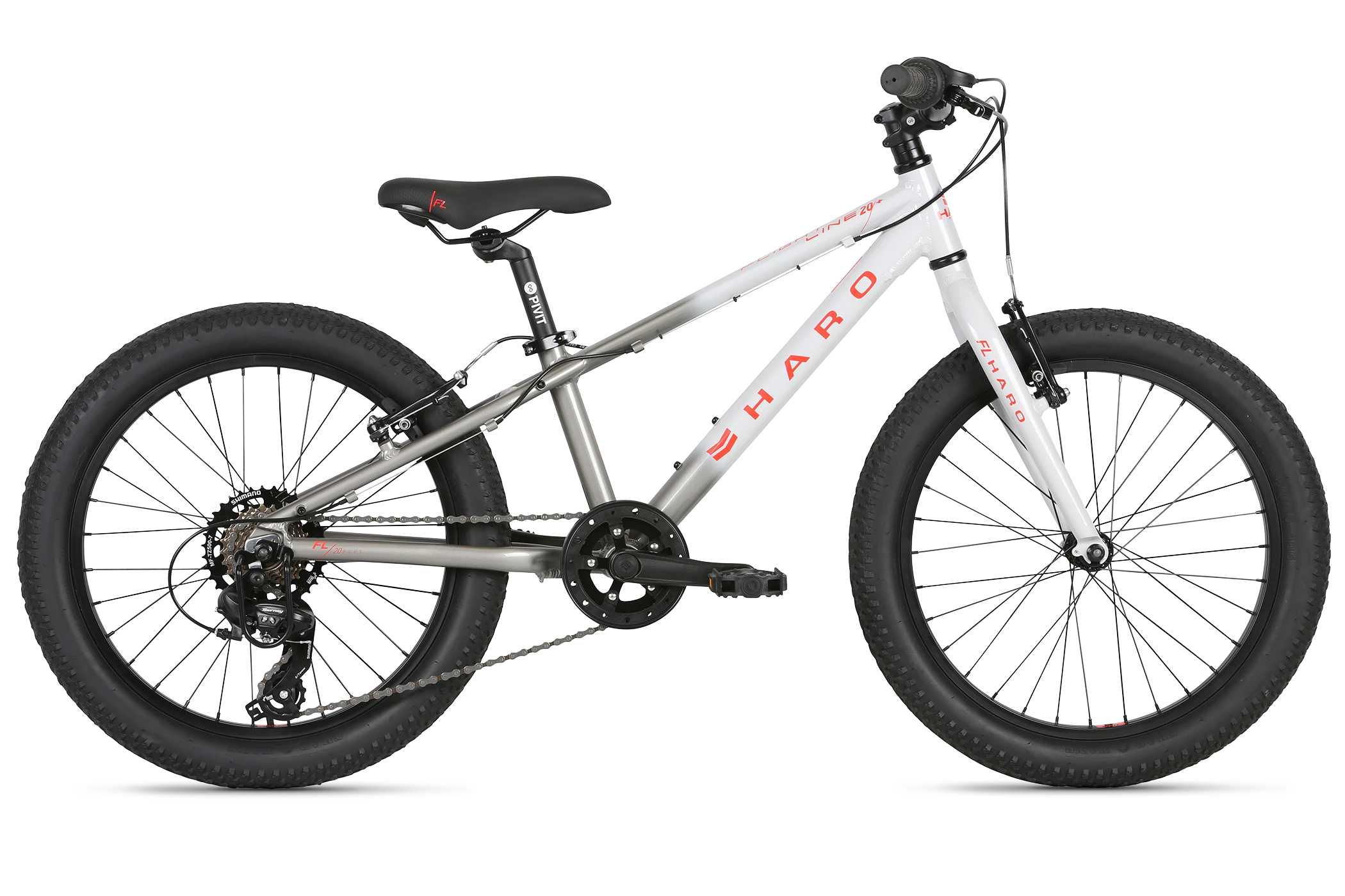 Детский велосипед Haro Flightline 20 Plus 2021 серый-красный горный велосипед haro double peak 27 5 trail год 2021 ростовка 16
