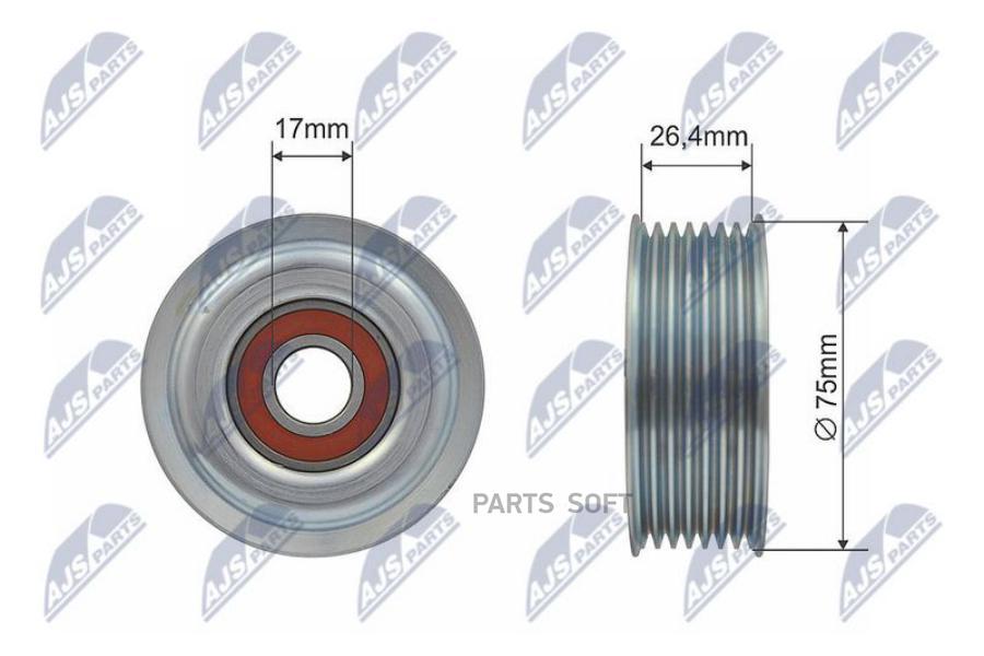 Nty Ролик Поликлинового Ремня Натяжной