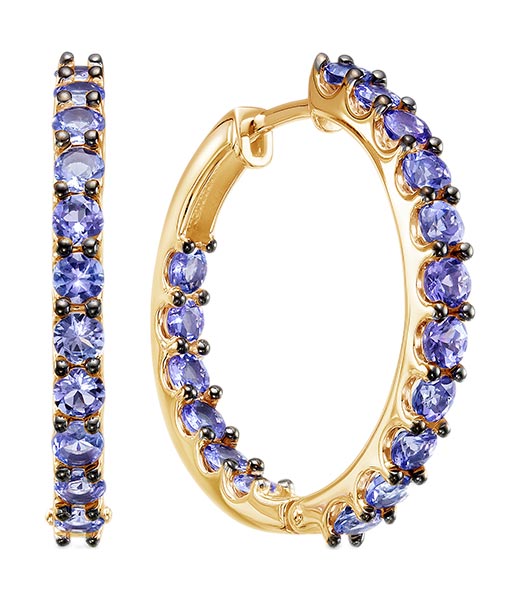 

Серьги из красного золота с танзанитом Империал S0759-308, S0759-308