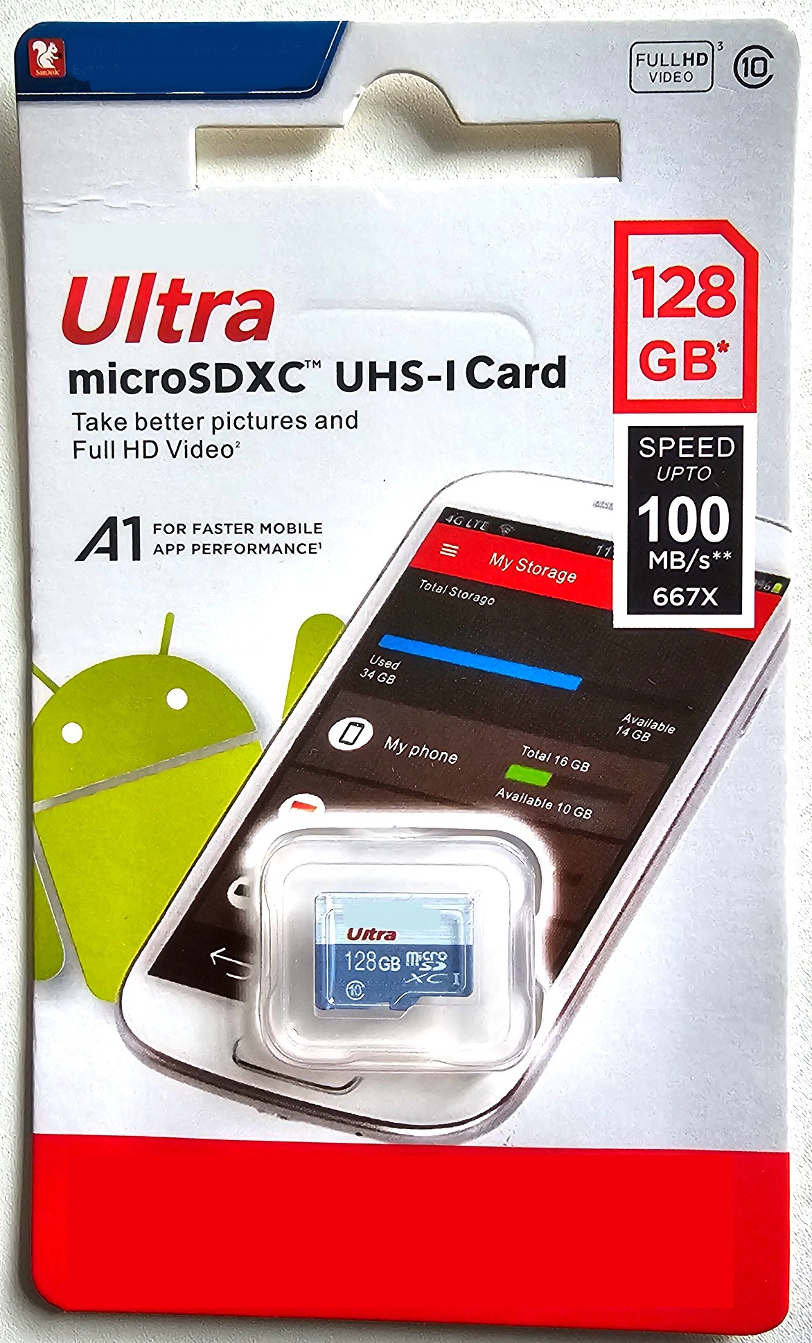 Карта памяти NoBrand Micro SDHC 129Гб NeW SD Ultra