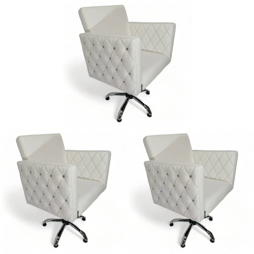 

Парикмахерское кресло Лотос белый 3 шт 65х50х57, Лотос