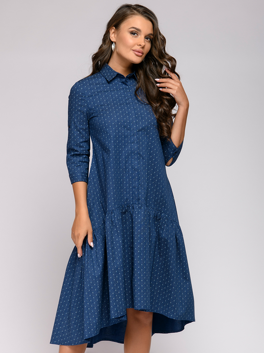 

Платье женское 1001dress 0112001-02187DP синее 42 RU, 0112001-02187DP