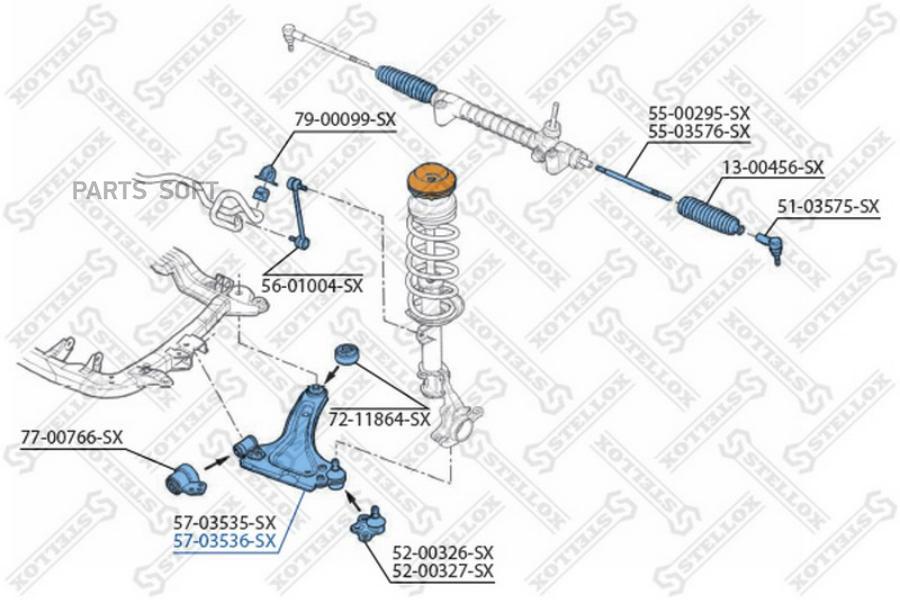 

Рычаг Нижний Правый STELLOX 5703536SX